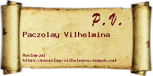 Paczolay Vilhelmina névjegykártya